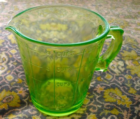 Green Depression Glass 4 Cup Measuring Cup