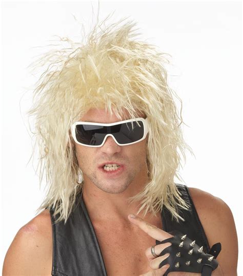 W218 Rockin Dude Punk Rock Star 80s Mens Adult Costume Wig Ebay
