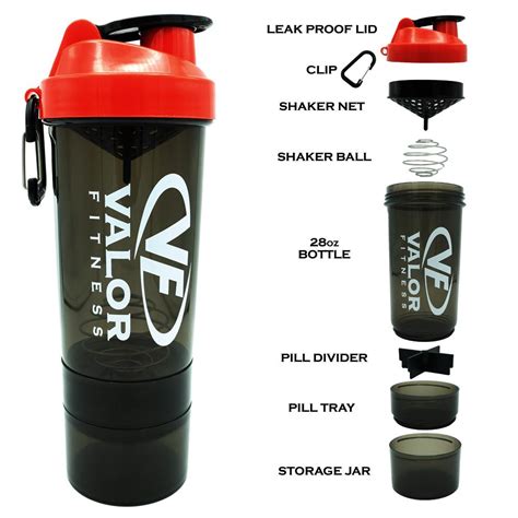 Shaker Bottle With Storage Valor Fitness Zb Multi