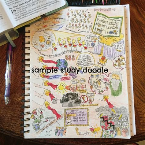 Bible Doodle Study Guide For Revelation 15 16 The 7 Download Now Etsy