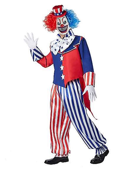 Adult Patriotic Clown Costume