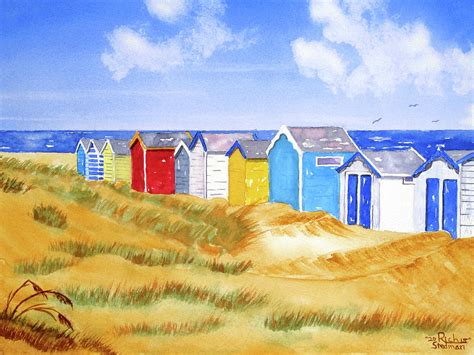 Beach Huts Painting By Richard Stedman Fine Art America