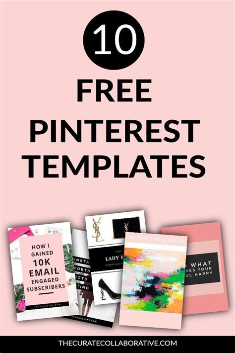 Free Pinterest Template Pack Of 10 Pinterest Templates Pin Template