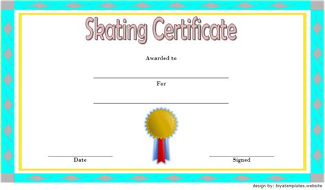 Ice Skating Certificate Template 5 Paddle Templates