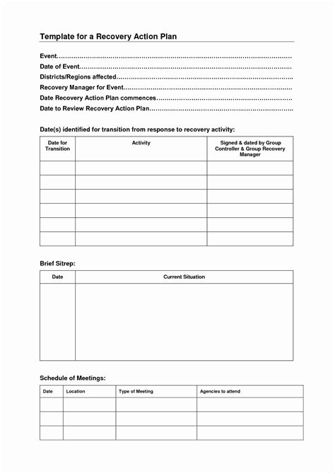Free Printable Wellness Recovery Action Plan Template Free Printable