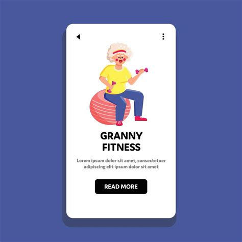 granny fitness exercise doing on fit ball vector 8243419 vector art at vecteezy