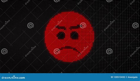 Emoticon Angry Led Stock Footage Video Of Laugh Angry 120513432