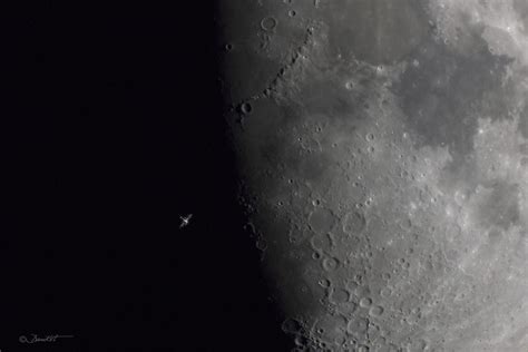 Apod 2015 April 27 Space Station Over Lunar Terminator