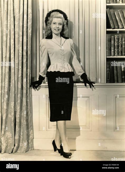 The American Actress Gloria Dehaven Wearing A Black And White Elegant