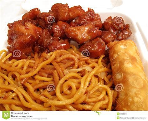 Chinese chicken noodle suitable as a meal for one person, as well as larger packets, are available, depending on the consumer's preferences. Orange Chicken & Lo Mein stock image. Image of carryout ...