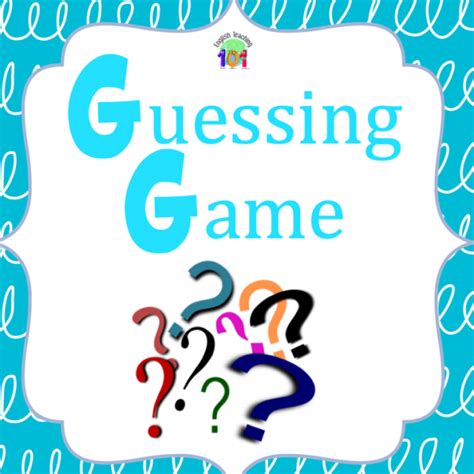 Guessing Game For Esl Class