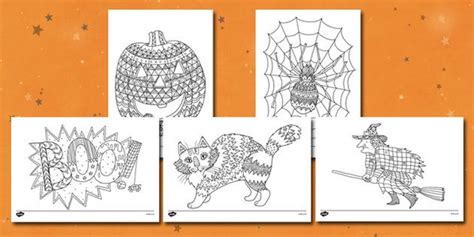Halloween Themed Mindfulness Colouring Sheets Mindfulness Colouring