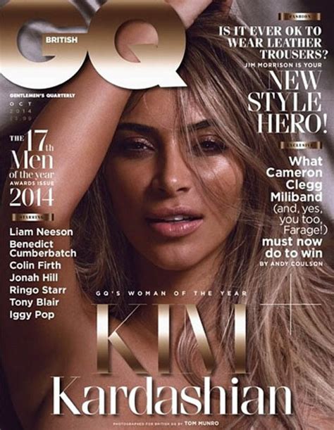 Kim Kardashian Naked Gq Woman Of The Year Daily Star