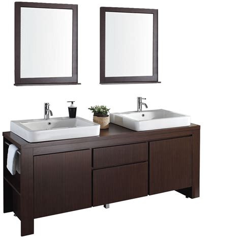 The sleek, cool design of modern style gives your room an uncluttered feel and creates an updated, refreshed and fun atmosphere. Allessa 72" Modern Bathroom Double Vanity Set - Iron Wood ...