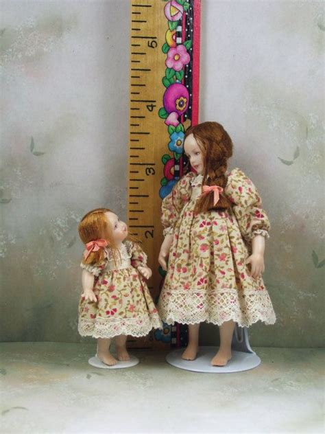 112th Scale Dollhouse Miniature Porcelain Doll Set By Terrisdolls