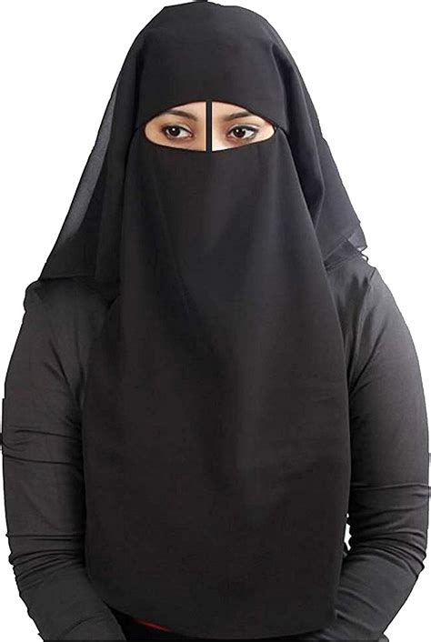 Bonballoon Xl Long Saudi Niqab Nikab 3 Layers Burqa Hijab Face Cover Veil Islam