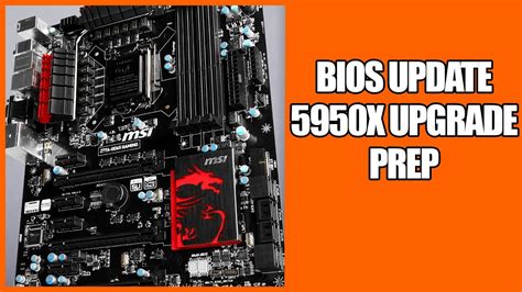Updating My Motherboard Bios Before Installing A 5950x Cpu Youtube