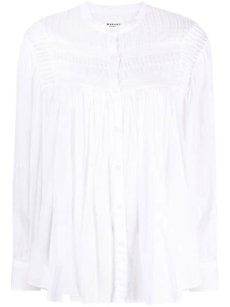 Marant Toile Plalia Blouse White Farfetch