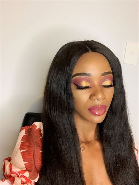 Every eye makeup has the need to be blended. Purple and gold eye look | Hair beauty, Gold eyes, Beauty