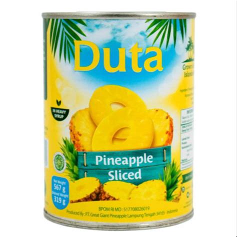 Jual Buah Kaleng Duta Pineapple Potongan Buah Nanas 567gr Shopee Indonesia