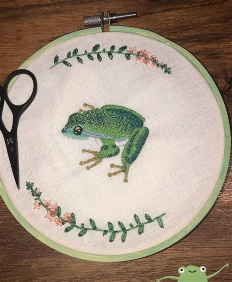 Frog Embroidery Embroider Ideas Cute Embroidery Embroidery Inspiration