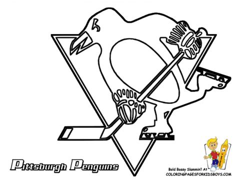 Are there any coloring pictures of nhl west? Coloriage Equipe de Hockey Pittsburgh Penguins dessin ...