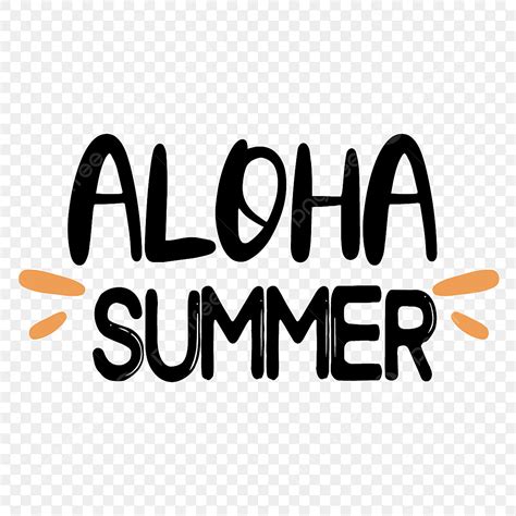 aloha summer vector art png svg black cartoon aloha summer english line drawing letter