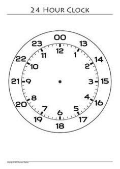 Identify afternoon times from clock face; Blank Clock Template Printable | Kids Worksheets Printable ...