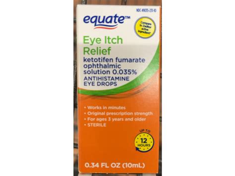 Equate Eye Itch Relief 034 Fl Oz10 Ml Ingredients And Reviews