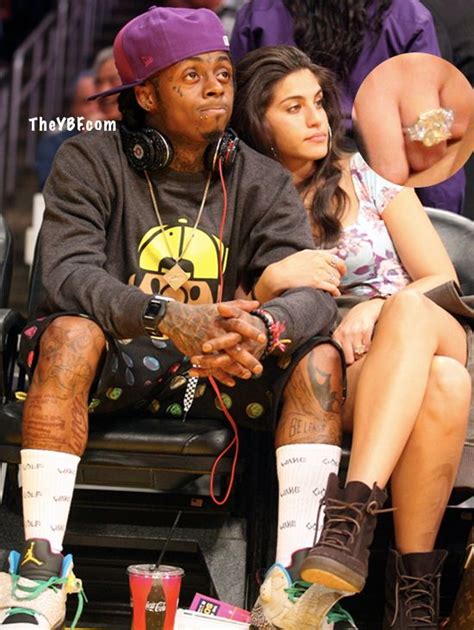 Spotted Lil Wayne And Girlfriend Dhea Get Cutesy At The Lakers Game