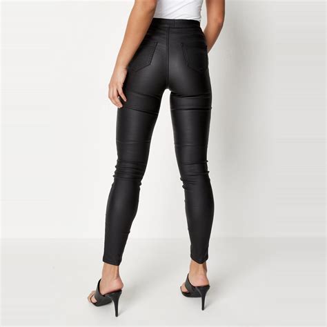 Missguided Tall Vice High Waisted Coated Skinny Jeans Skinny Jeans Missguided