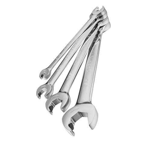 4 Pc Metric Open End Ratcheting Wrench Set