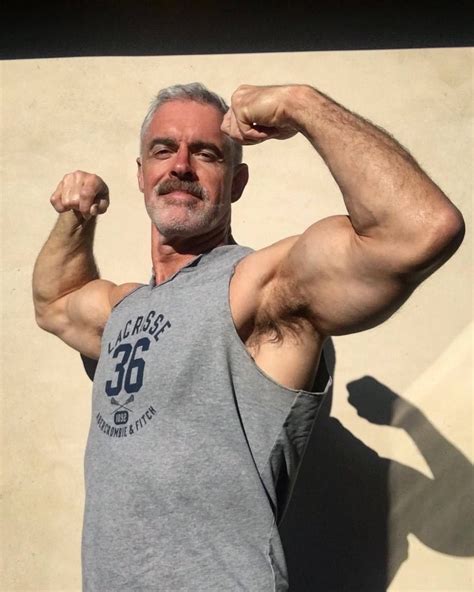 silver foxes muscle bear aged to perfection male physique hairy men handsome men armpits