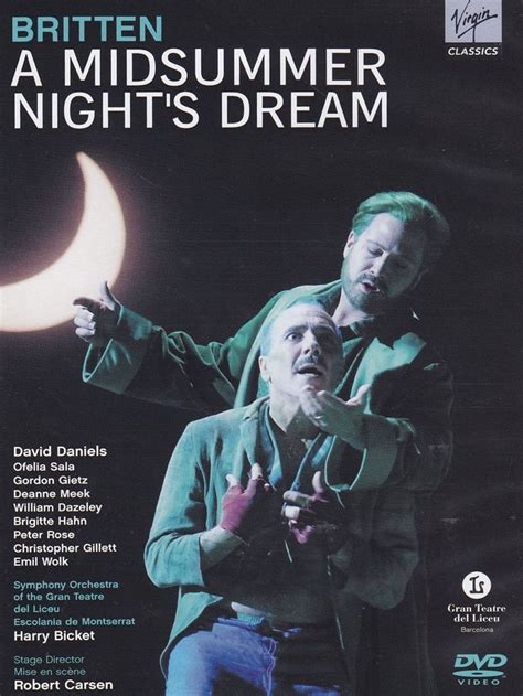 The Dvd Cover For A Midsummer Nights Dream With Two Men Standing Next