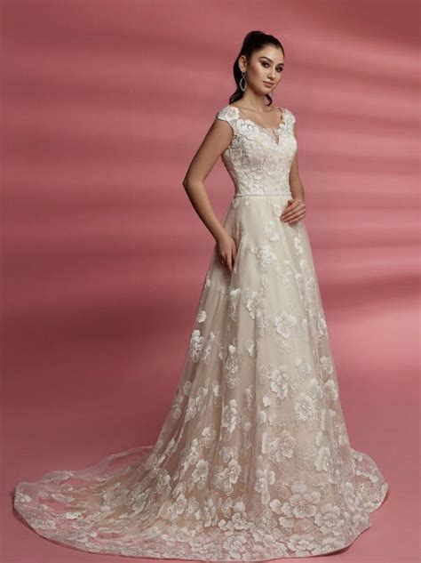 Ivory Wedding Dress Lace Bridal Gown A Line Wedding Dress Etsy