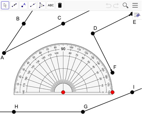Measuring Angles With A Protractor Geogebra