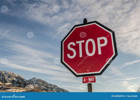 Large Stop Sign Stock Photo Image Of Large Signage 64058810