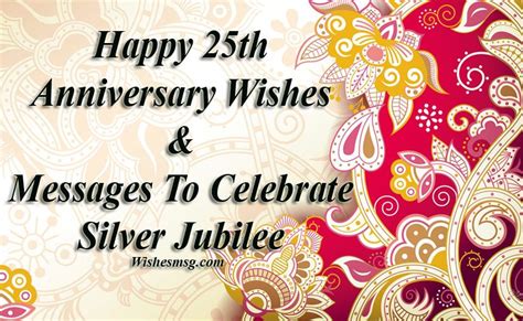 The wife gives marriage anniversary wishes to his husband and husband to do the same. 25th Wedding Anniversary Wishes and Messages - WishesMsg