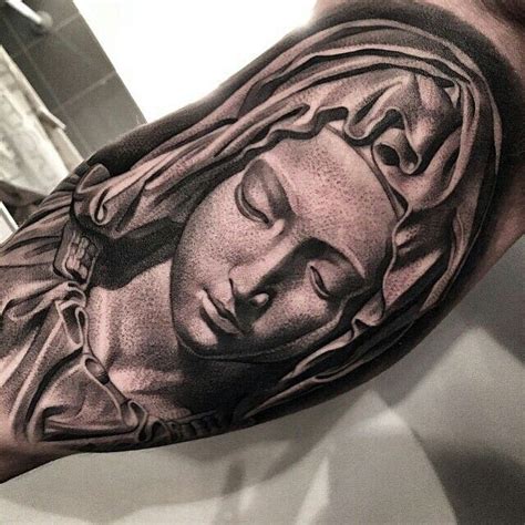 Pieta Piece By Lilbtattoo Realistic Tattoo Sleeve Full Sleeve
