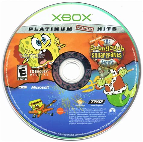 Spongebob Squarepants The Movie 2004 Xbox Box Cover Art