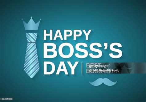 Happy Boss Day Poster Background With Tie Best Boss Ever Vector