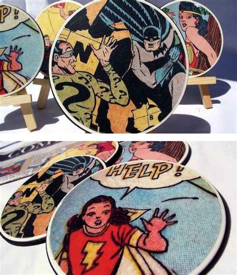 Comic Book Coasters Diy Fathers Day Ts Fathers Day Diy Xmas