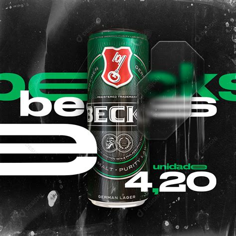 Distribuidora Cerveja Becks Social Media PSD Editável download Designi
