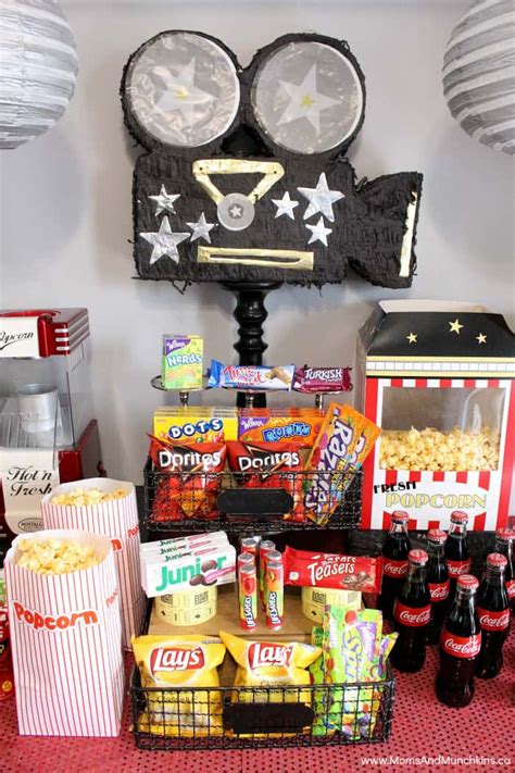 Birthday party decoration for boys. Movie Night Party Ideas - Moms & Munchkins