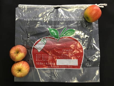 10 Lb Poly Apple Bag Drawstring Wellington Produce Packaging