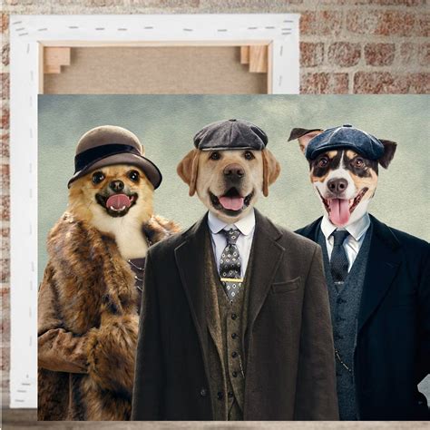 The Peaky People Personalised Three Pet Canvas Fable And Fang