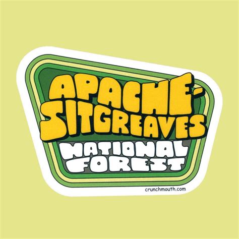 Apache Sitgreaves Arizona National Forest Travel Sticker Crunchmouth