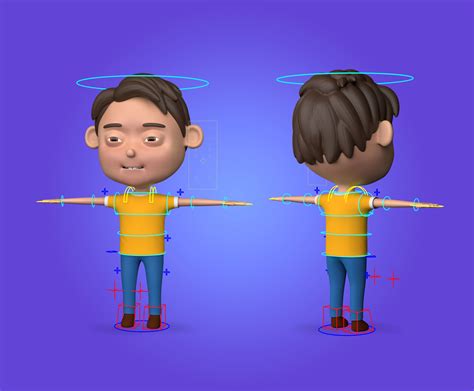 3d Model Cartoon Boy Rigged And Animated Vr Ar Low Poly Cgtrader