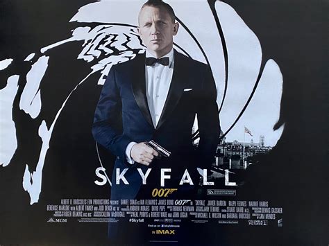 Original James Bond Skyfall Movie Poster 007 Daniel Craig