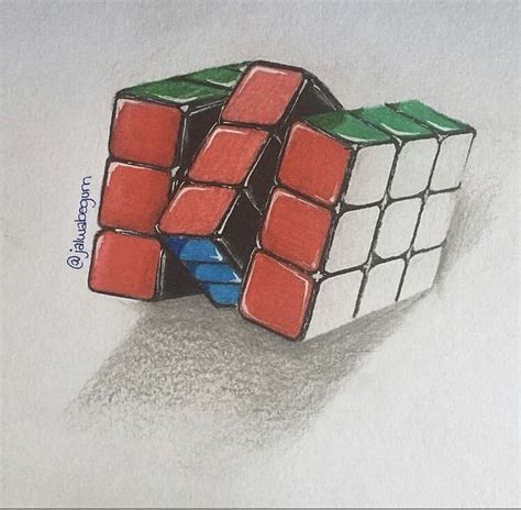 Rubix Cube Drawing Rubix Cube Drawings Cube